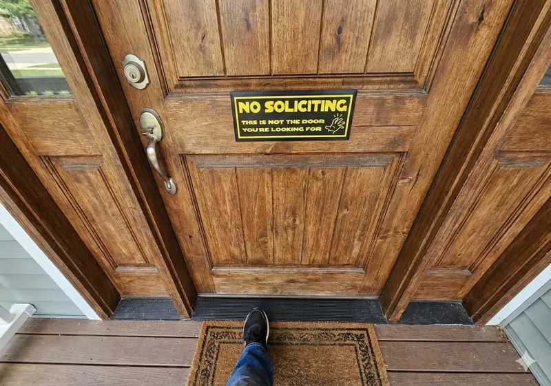 No Soliciting Sign - Functional outdoor signage